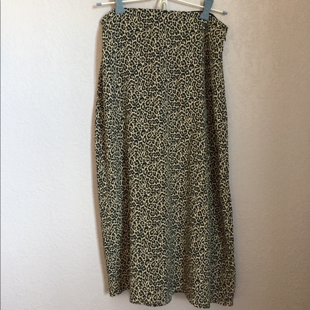 Cheetah print maxi skirt